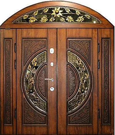 Массив дерева Арочная парадная дверь MV-48
