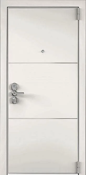 Двери с терморазрывом Белая дверь с терморазрывом в частный дом MT-9